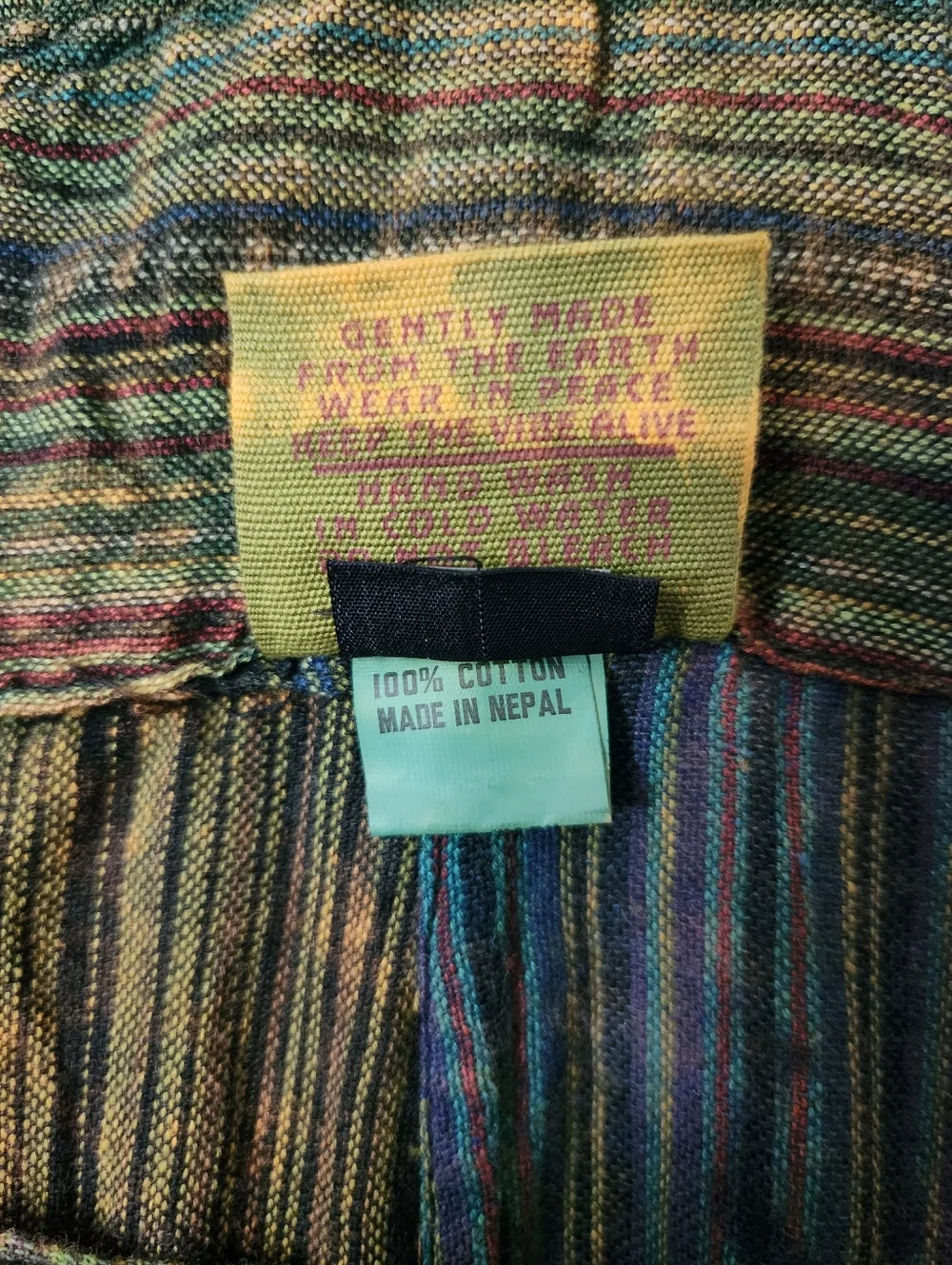 **SOLD** Gypsy Rose Cotton Tie-Dye Patchwork Overalls - Picture 10 of 10